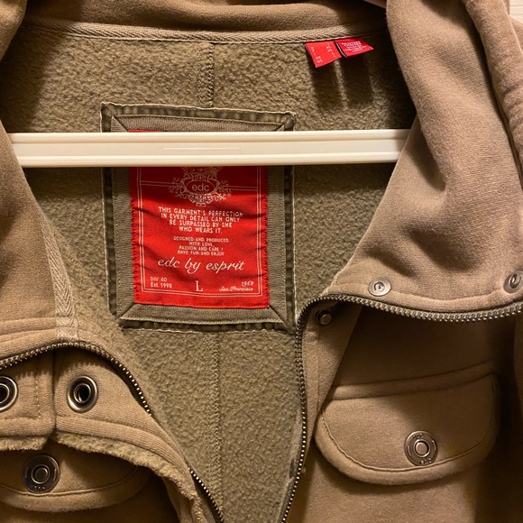 Khaki green Esprit jersey jacket - Picture 3 of 3